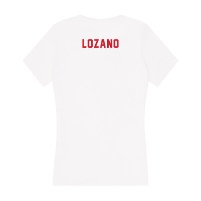 NC State - NCAA Cheerleading : Marcus Lozano - Women's V-Neck T-Shirt-1