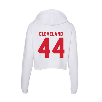 NC State - NCAA Football : Brandon Cleveland - Women's Crop Fleece Hoodie-1