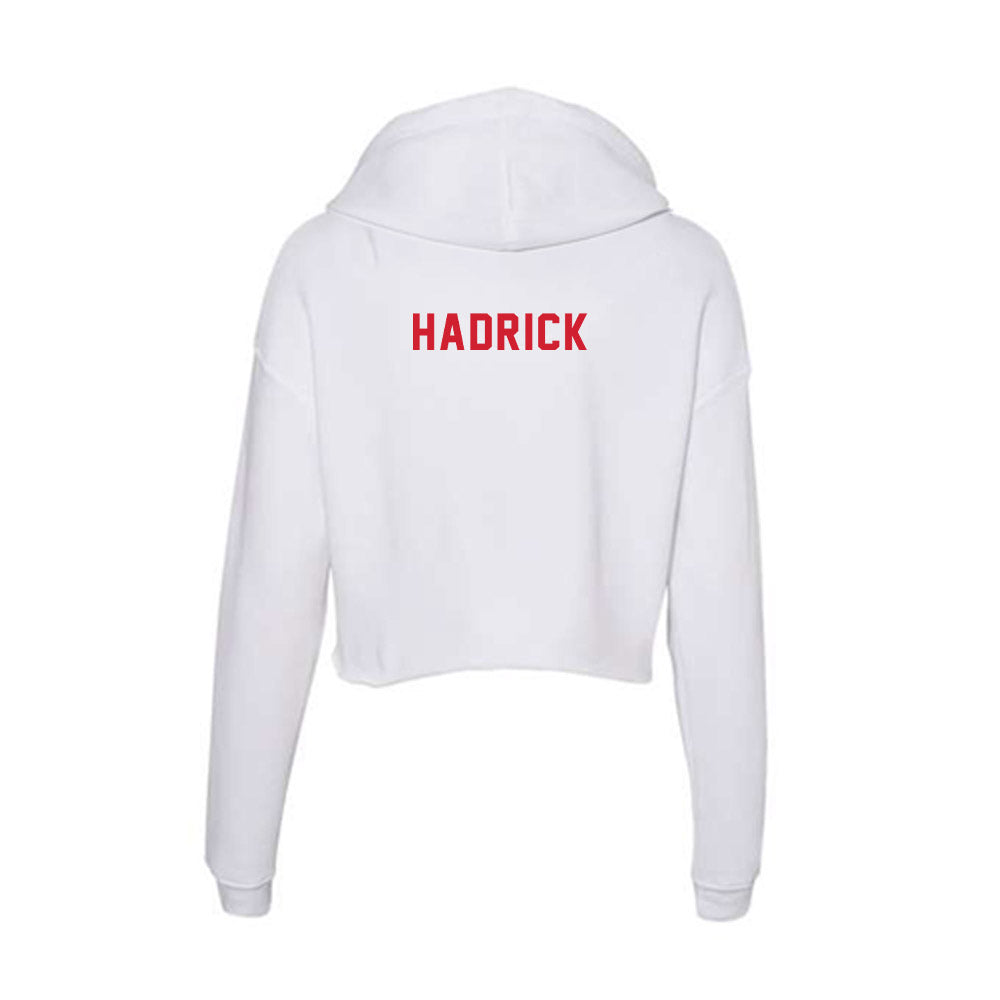 NC State - NCAA Women's Gymnastics : Elle Hadrick - Women's Crop Fleece Hoodie-1