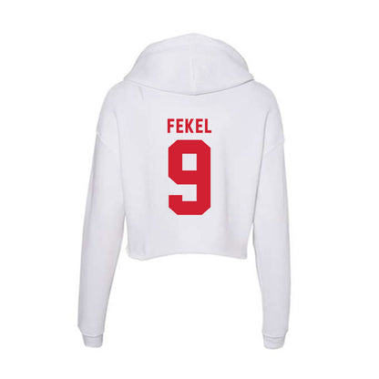 NC State - NCAA Softball : Kayla Fekel - Women's Crop Fleece Hoodie-1