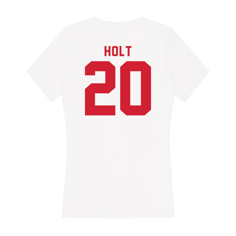 NC State - NCAA Women's Soccer : Brooklyn Holt - Women's V-Neck T-Shirt-1