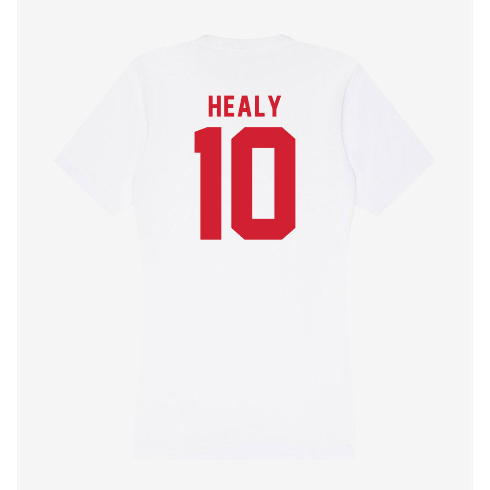 NC State - NCAA Men's Soccer : Taig Healy - Women's V-Neck T-Shirt-1