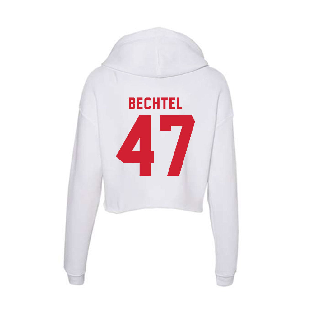 NC State - NCAA Baseball : Jake Bechtel - Women's Crop Fleece Hoodie-1