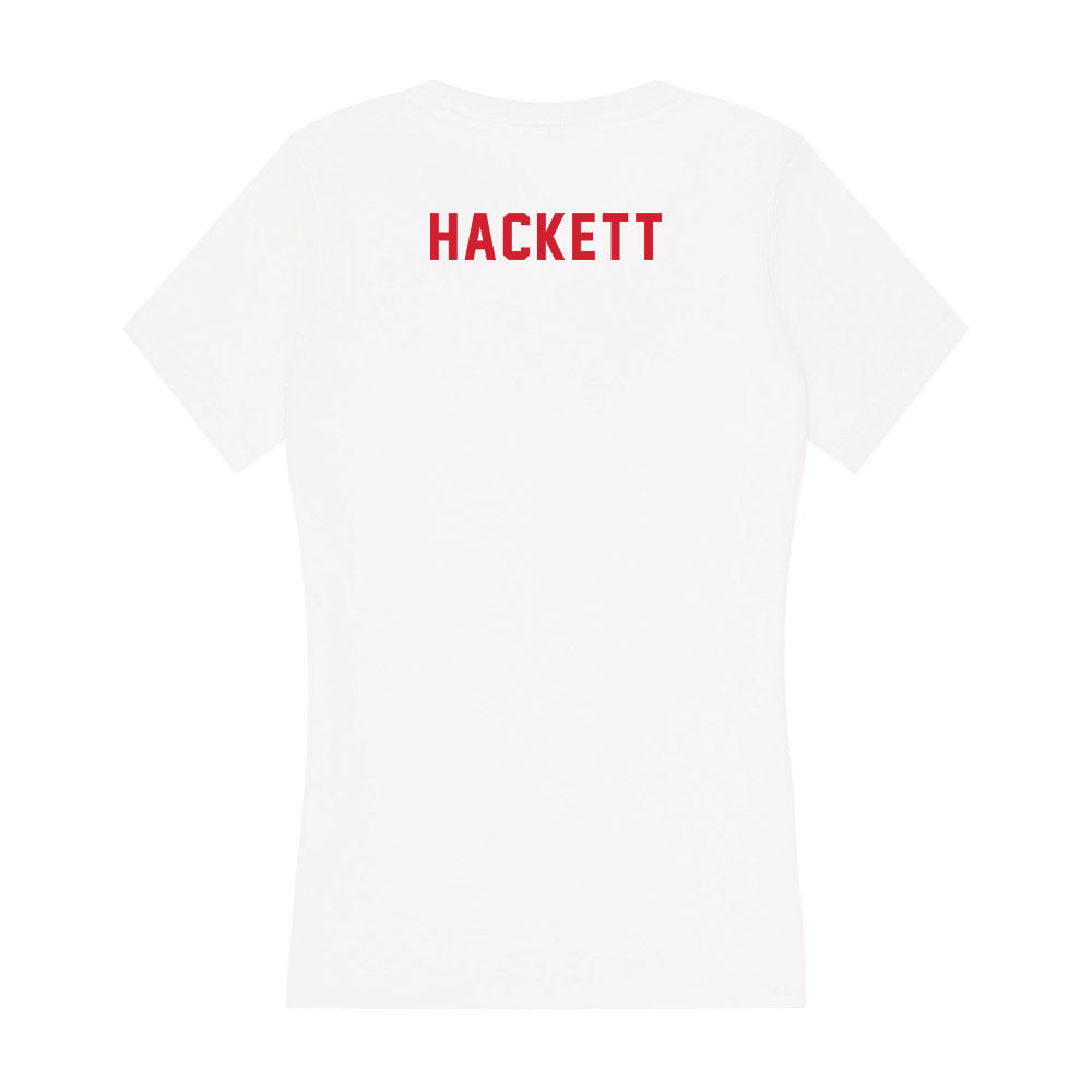 NC State - NCAA Men's Track & Field : Christian Hackett - Women's V-Neck T-Shirt-1