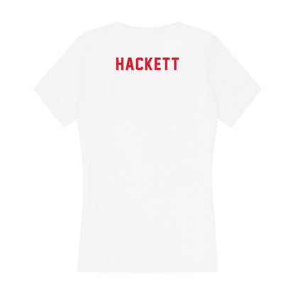 NC State - NCAA Men's Track & Field : Christian Hackett - Women's V-Neck T-Shirt-1