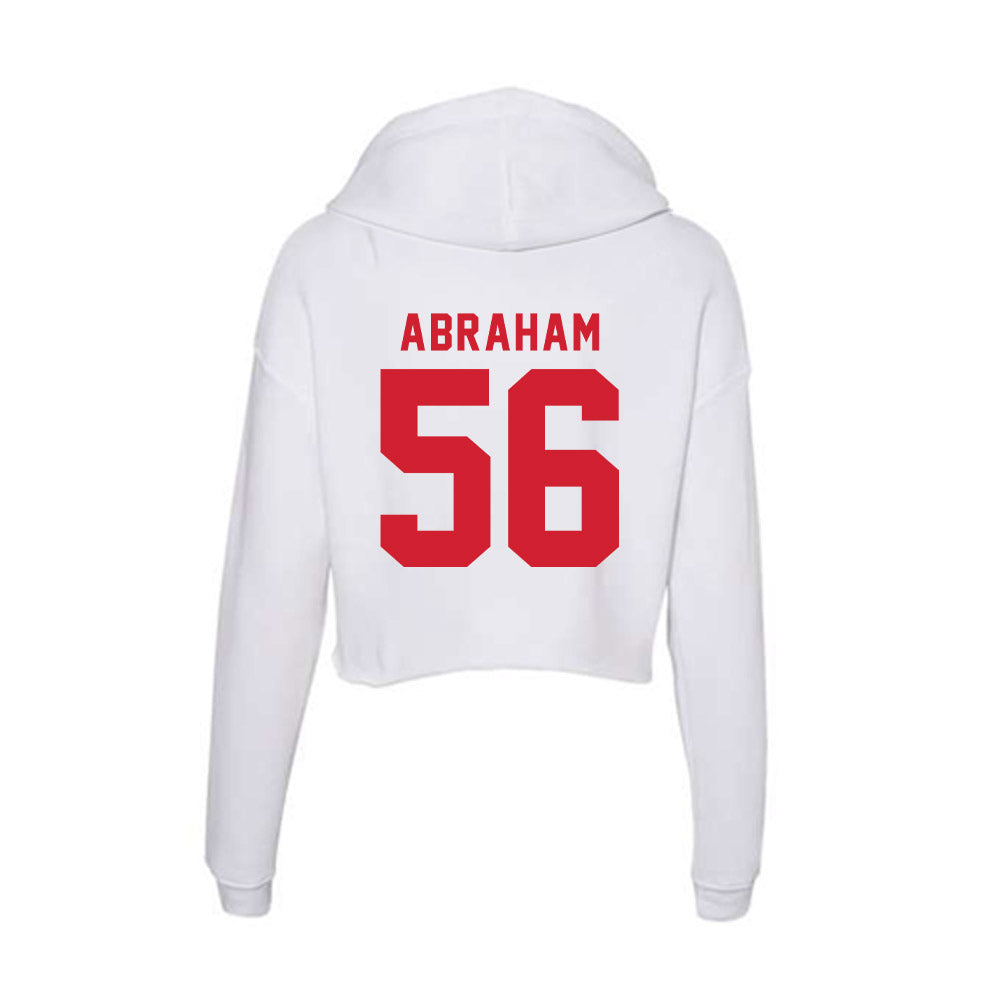 NC State - NCAA Football : Omarian Abraham - Women's Crop Fleece Hoodie-1