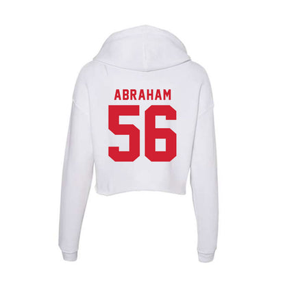 NC State - NCAA Football : Omarian Abraham - Women's Crop Fleece Hoodie-1