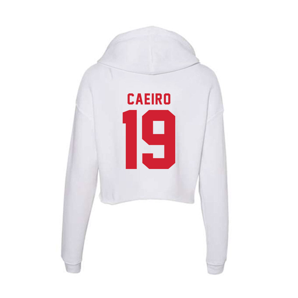NC State - NCAA Men's Soccer : Pedro Caeiro - Women's Crop Fleece Hoodie-1