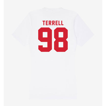 NC State - NCAA Football : Justin Terrell - Women's V-Neck T-Shirt-1