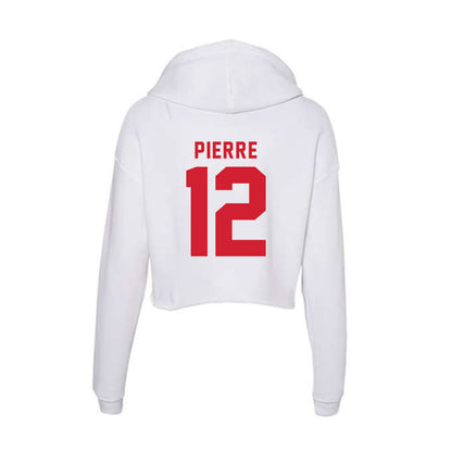 NC State - NCAA Women's Basketball : Khamil Pierre - Women's Crop Fleece Hoodie-1