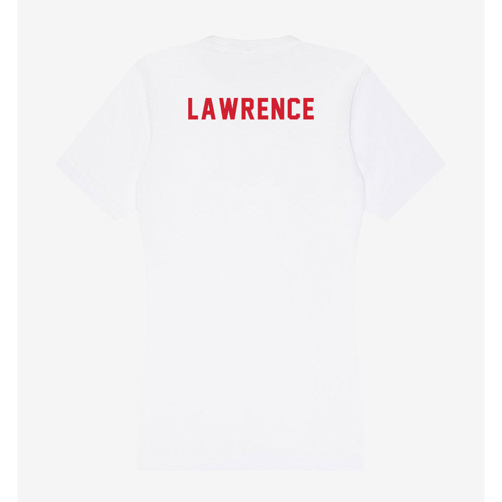 NC State - NCAA Women's Swimming & Diving : Katie Lawrence - Women's V-Neck T-Shirt-1