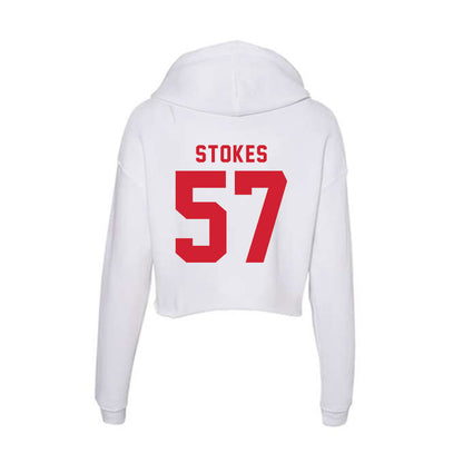 NC State - NCAA Football : Steven Stokes - Women's Crop Fleece Hoodie-1