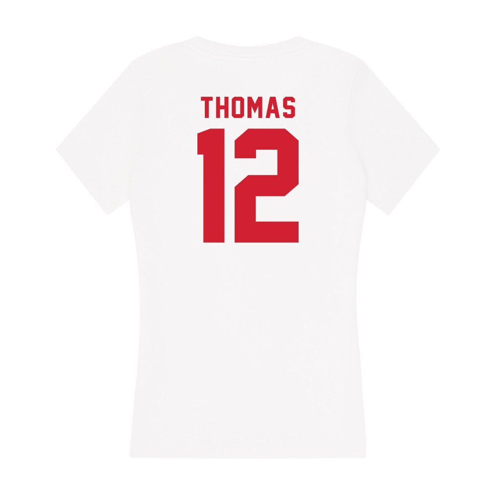 NC State - NCAA Women's Soccer : Jaiden Thomas - Women's V-Neck T-Shirt-1