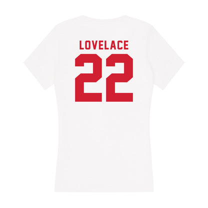 NC State - NCAA Men's Soccer : Drew Lovelace - Women's V-Neck T-Shirt-1