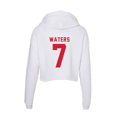 NC State - NCAA Football : Jordan Waters - Women's Crop Fleece Hoodie-1