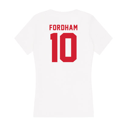 NC State - NCAA Football : Caden Fordham - Women's V-Neck T-Shirt-1