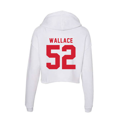 NC State - NCAA Football : Chazz Wallace - Women's Crop Fleece Hoodie-1