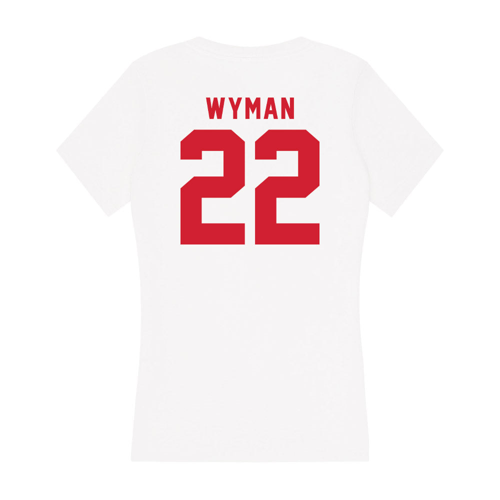 NC State - NCAA Softball : Rylee Wyman - Women's V-Neck T-Shirt-1