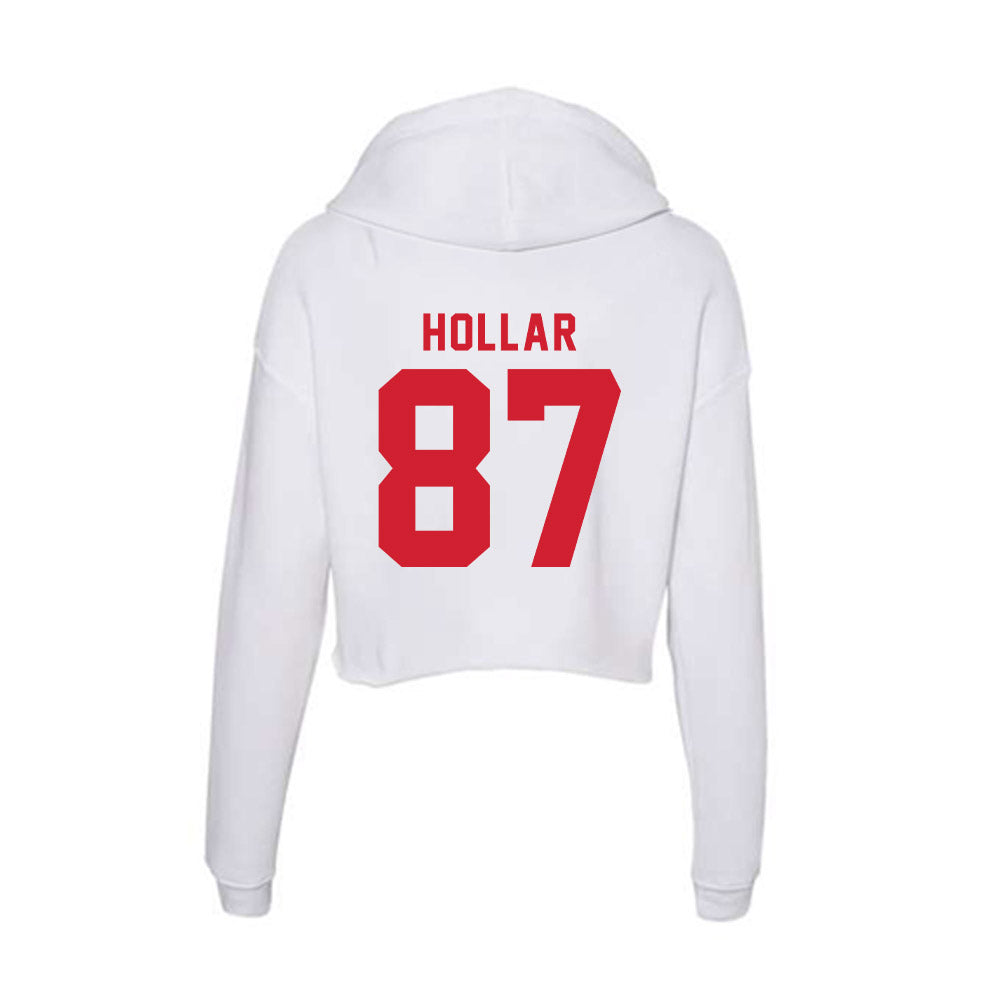 NC State - NCAA Football : Jayden Hollar - Women's Crop Fleece Hoodie-1