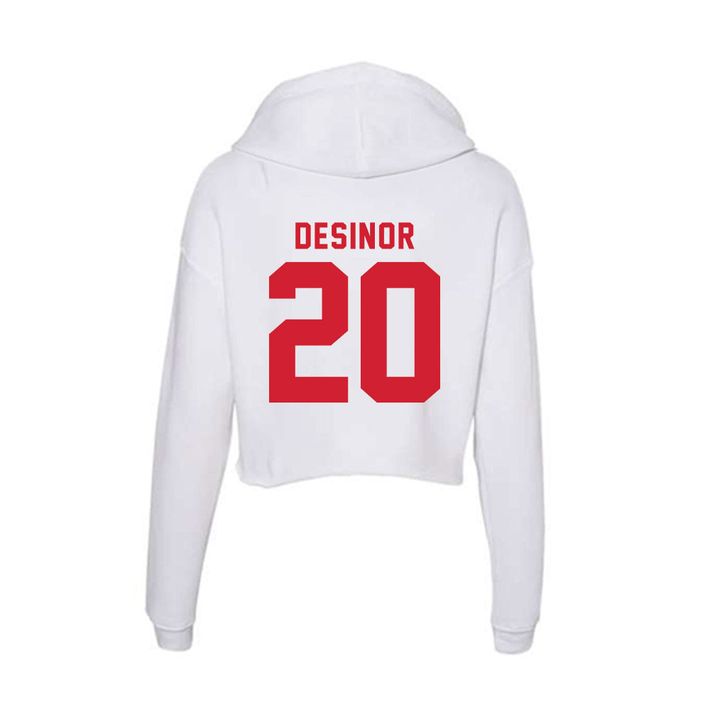 NC State - NCAA Football : Deandre Desinor - Women's Crop Fleece Hoodie-1