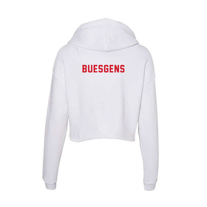 NC State - NCAA Wrestling : Koy Buesgens - Women's Crop Fleece Hoodie-1