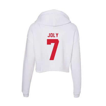 NC State - NCAA Football : Justin Joly - Women's Crop Fleece Hoodie-1