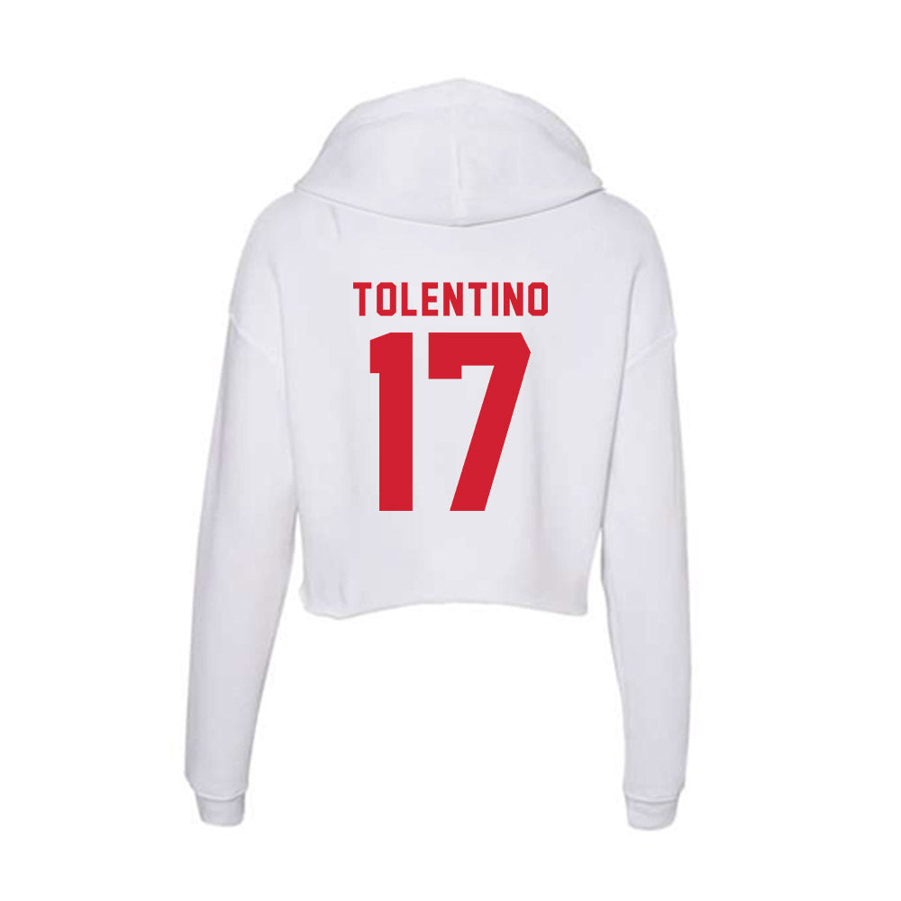 NC State - NCAA Men's Soccer : Caden Tolentino - Women's Crop Fleece Hoodie-1
