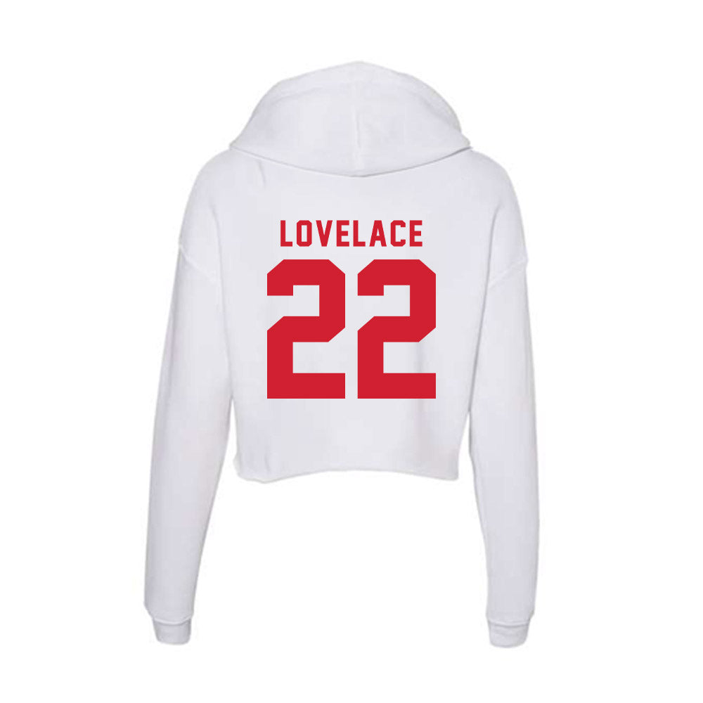 NC State - NCAA Men's Soccer : Drew Lovelace - Women's Crop Fleece Hoodie-1