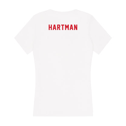 NC State - NCAA Women's Cross Country : Grace Hartman - Women's V-Neck T-Shirt-1