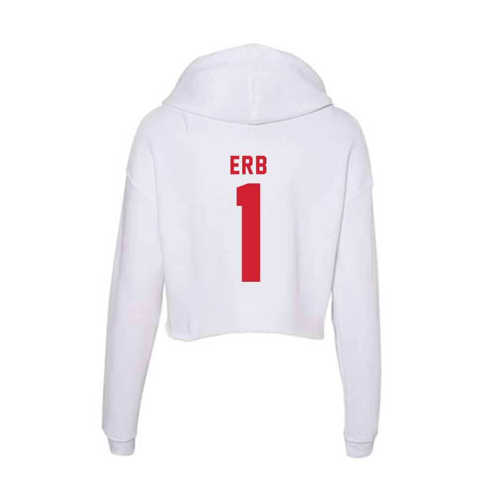 NC State - NCAA Men's Soccer : Logan Erb - Women's Crop Fleece Hoodie-1