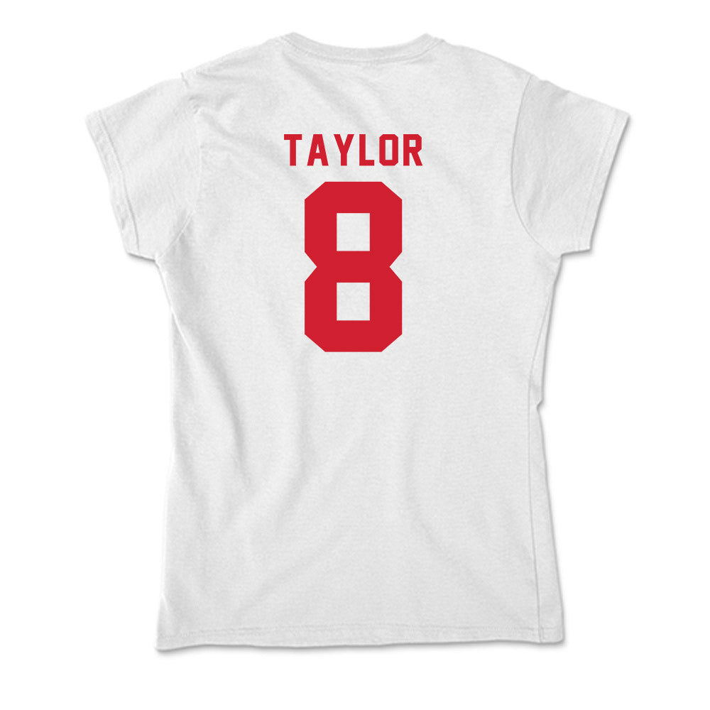 NC State - NCAA Men's Basketball : Jayden Taylor - Soft Style Women’s T-Shirt-1