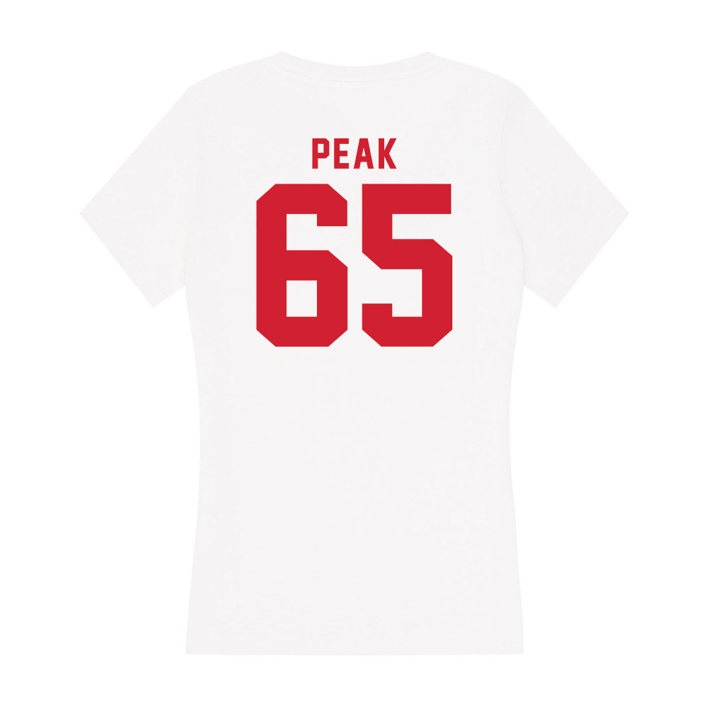 NC State - NCAA Football : Jacarrius Peak - Women's V-Neck T-Shirt-1