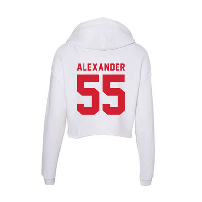 NC State - NCAA Football : Blair Alexander - Women's Crop Fleece Hoodie-1