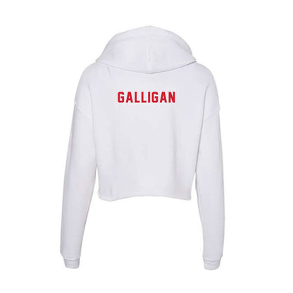 NC State - NCAA Cheerleading : Emily Galligan - Women's Crop Fleece Hoodie-1