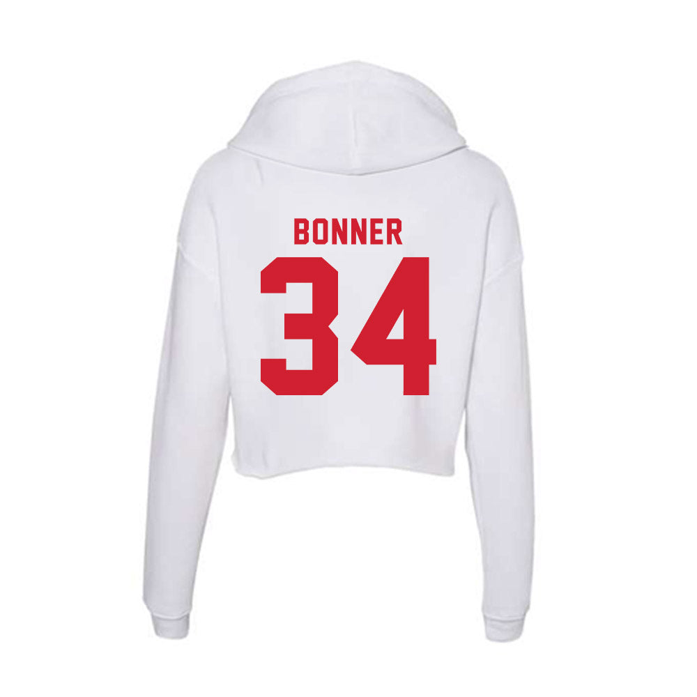 NC State - NCAA Football : Kamal Bonner - Women's Crop Fleece Hoodie-1