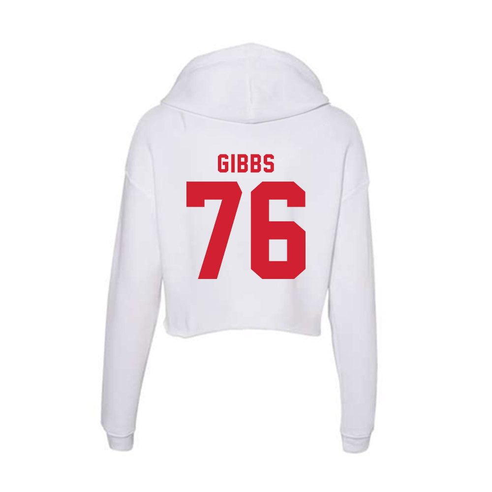 NC State - NCAA Football : Michael Gibbs - Women's Crop Fleece Hoodie-1
