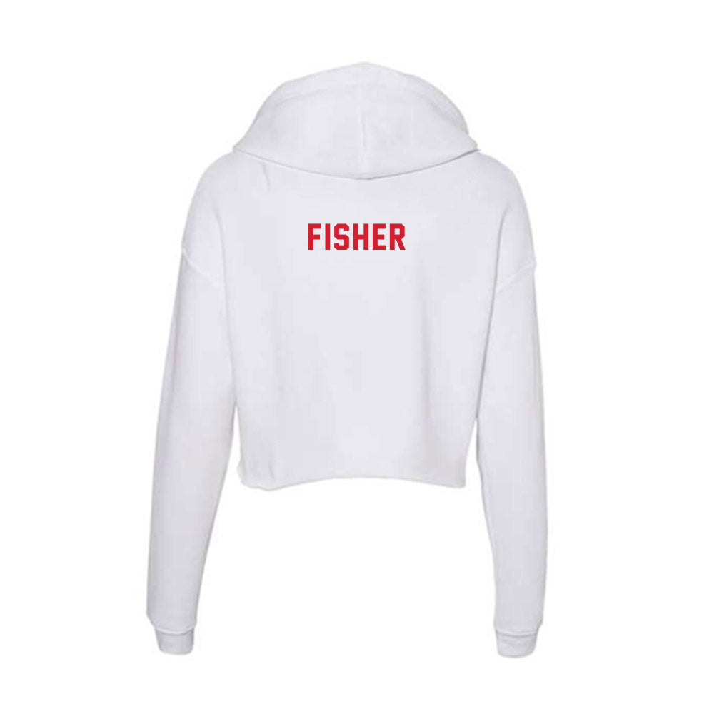 NC State - NCAA Women's Track & Field : Elyssia Fisher - Women's Crop Fleece Hoodie-1