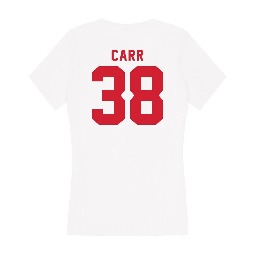 NC State - NCAA Baseball : Landon Carr - Women's V-Neck T-Shirt-1