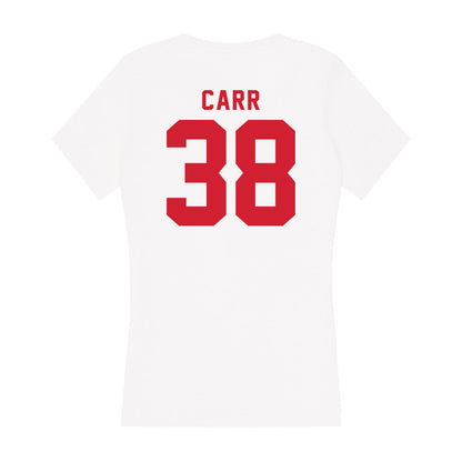 NC State - NCAA Baseball : Landon Carr - Women's V-Neck T-Shirt-1