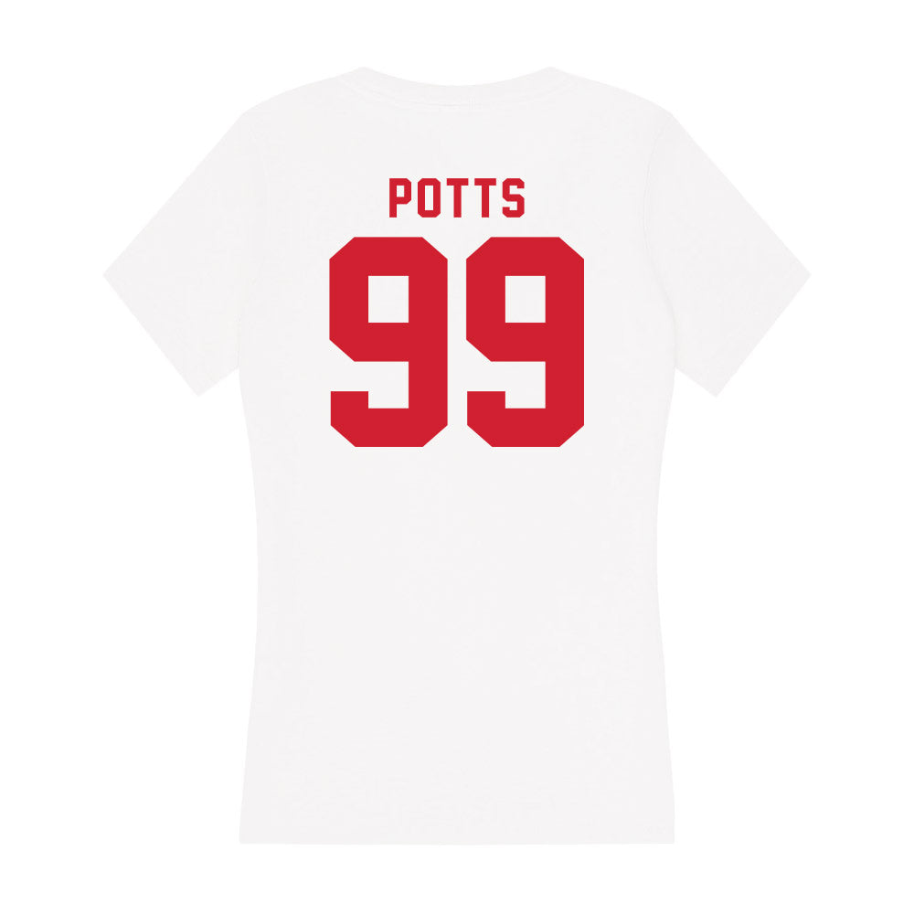 NC State - NCAA Baseball : Tristan Potts - Women's V-Neck T-Shirt-1