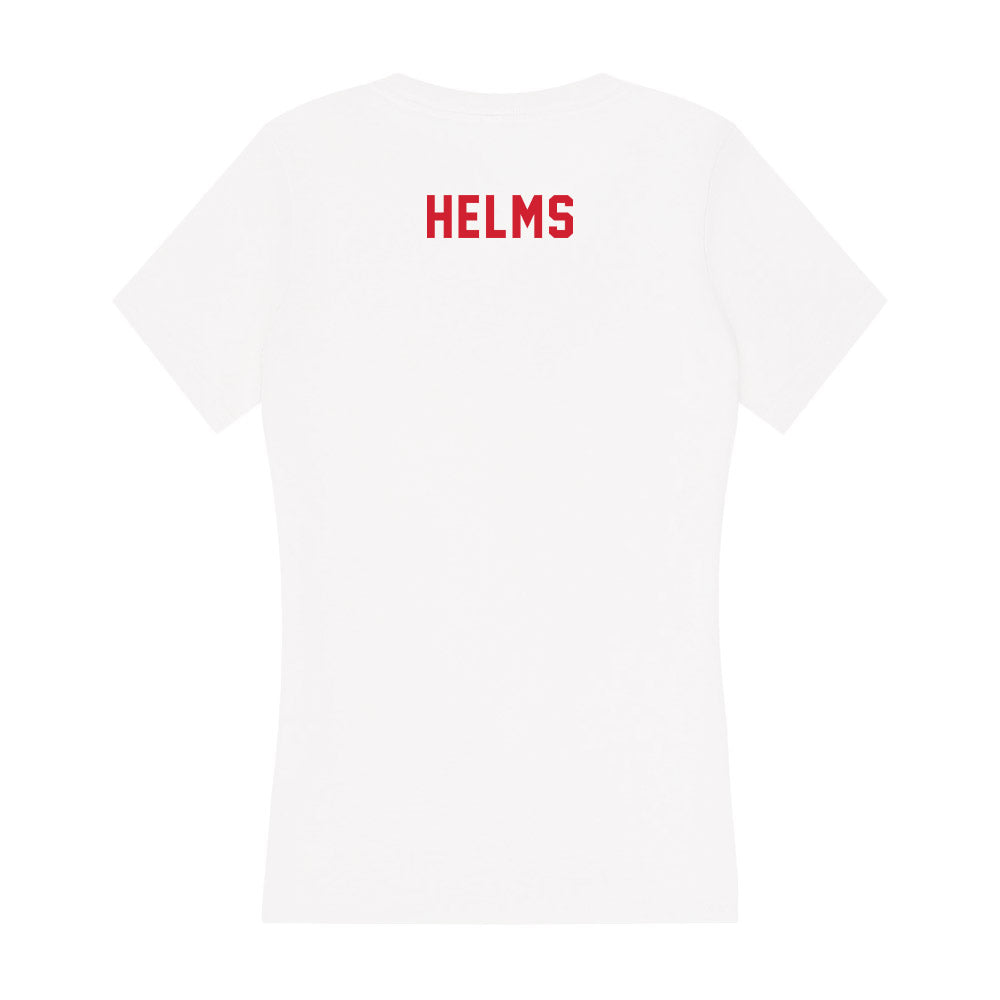 NC State - NCAA Women's Swimming & Diving : Katherine Helms - Women's V-Neck T-Shirt-1