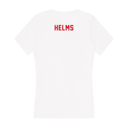 NC State - NCAA Women's Swimming & Diving : Katherine Helms - Women's V-Neck T-Shirt-1