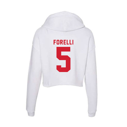 NC State - NCAA Women's Volleyball : Alyssa Forelli - Women's Crop Fleece Hoodie-1