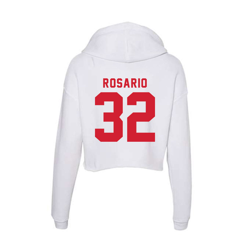 NC State - NCAA Men's Soccer : Gianni Rosario - Women's Crop Fleece Hoodie-1