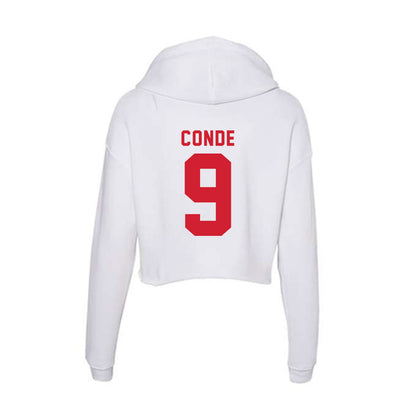 NC State - NCAA Men's Soccer : Ibrahim Conde - Women's Crop Fleece Hoodie-1