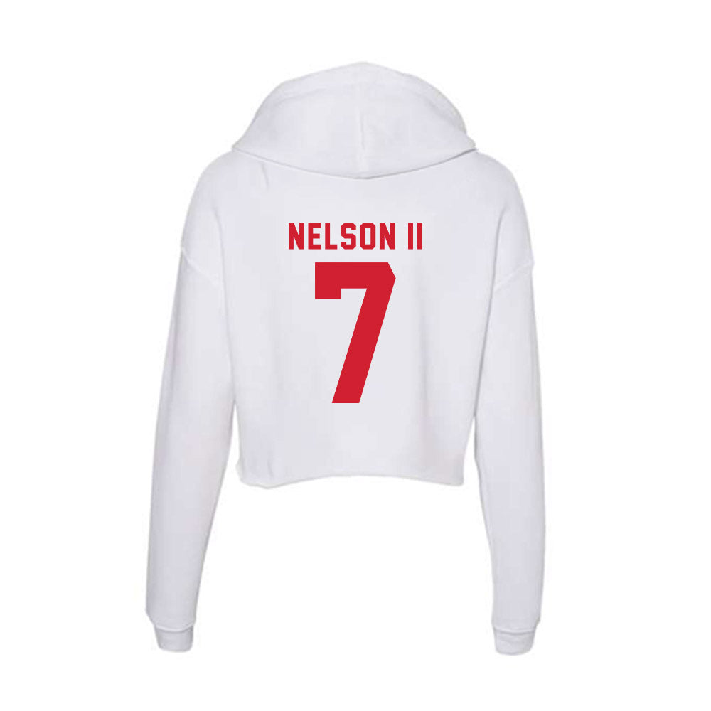 NC State - NCAA Football : Brian Nelson II - Women's Crop Fleece Hoodie-1