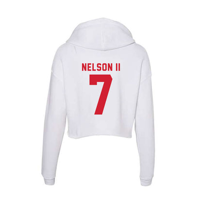 NC State - NCAA Football : Brian Nelson II - Women's Crop Fleece Hoodie-1