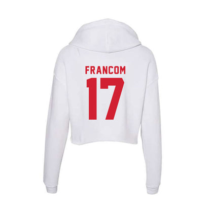NC State - NCAA Women's Volleyball : Talia Francom - Women's Crop Fleece Hoodie-1