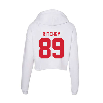 NC State - NCAA Football : Gus Ritchey - Women's Crop Fleece Hoodie-1