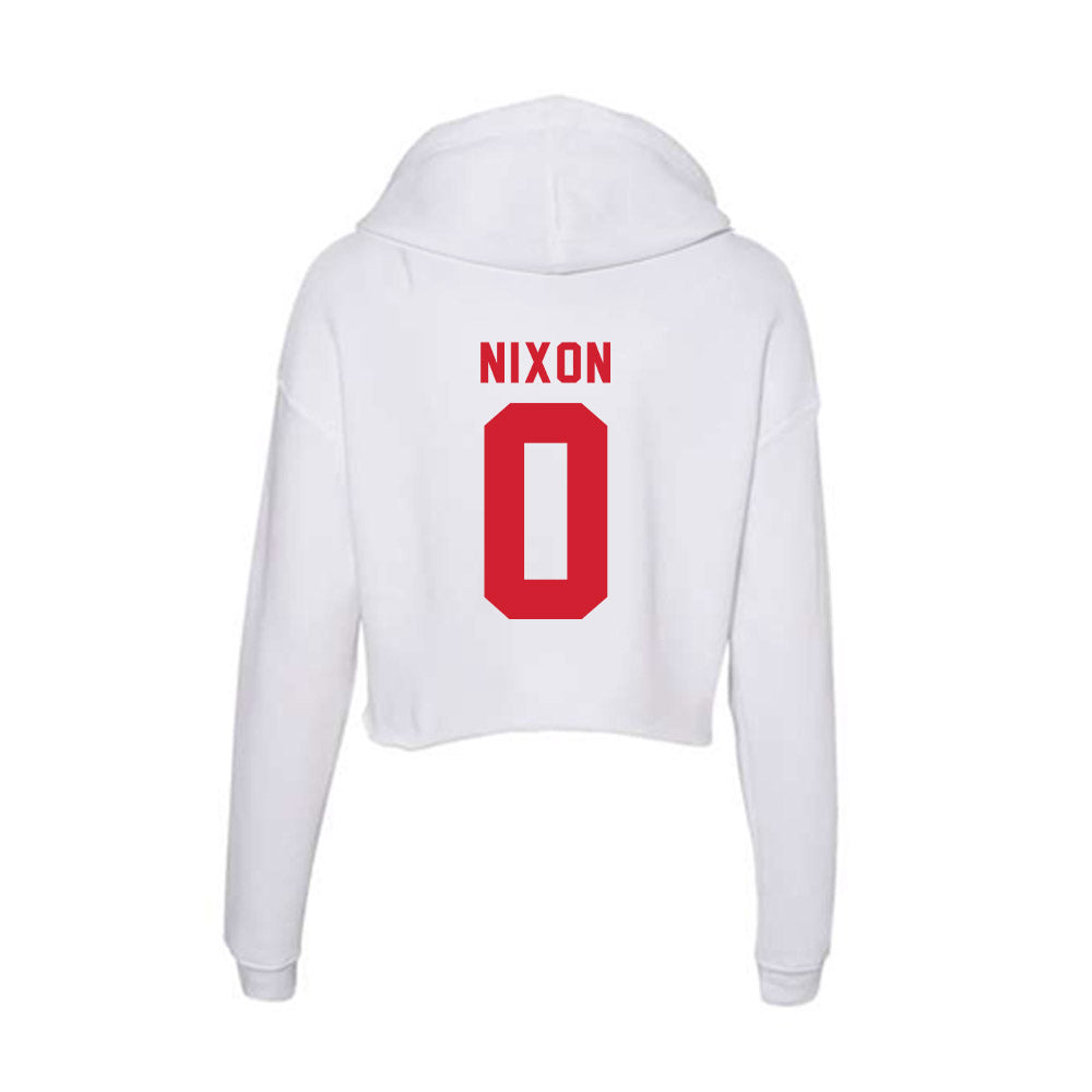 NC State - NCAA Baseball : Luke Nixon - Women's Crop Fleece Hoodie-1